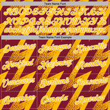 Custom Stitched Crimson Gold-White 3D Pattern Design Zigzag Shape Sports Pullover Sweatshirt Hoodie