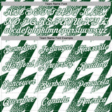Custom Stitched White Green 3D Pattern Design Zigzag Shape Sports Pullover Sweatshirt Hoodie