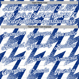 Custom Stitched White Royal 3D Pattern Design Zigzag Shape Sports Pullover Sweatshirt Hoodie