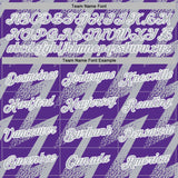 Custom Stitched Purple Gray-White 3D Pattern Design Zigzag Shape Sports Pullover Sweatshirt Hoodie