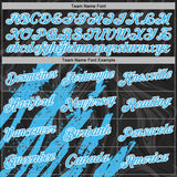 Custom Stitched Black Sky Blue-White 3D Pattern Design Splash Sports Pullover Sweatshirt Hoodie