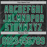 Custom Stitched Black Kelly Green-White 3D Pattern Design Splash Sports Pullover Sweatshirt Hoodie