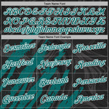Custom Stitched Black Teal-White 3D Pattern Design Splash Sports Pullover Sweatshirt Hoodie