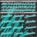 Custom Stitched Black Aqua-White 3D Pattern Design Splash Sports Pullover Sweatshirt Hoodie