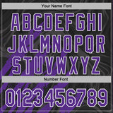 Custom Stitched Black Purple-White 3D Pattern Design Splash Sports Pullover Sweatshirt Hoodie