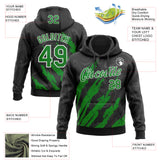 Custom Stitched Black Grass Green-White 3D Pattern Design Splash Sports Pullover Sweatshirt Hoodie