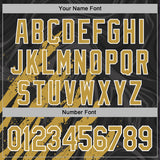 Custom Stitched Black Old Gold-White 3D Pattern Design Splash Sports Pullover Sweatshirt Hoodie