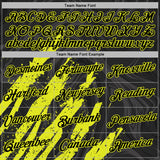 Custom Stitched Black Neon Yellow 3D Pattern Design Splash Sports Pullover Sweatshirt Hoodie