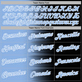 Custom Stitched Black Light Blue-White 3D Pattern Design Gradient Line Sports Pullover Sweatshirt Hoodie