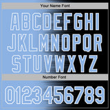 Custom Stitched Black Light Blue-White 3D Pattern Design Gradient Line Sports Pullover Sweatshirt Hoodie