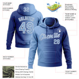 Custom Stitched Royal Light Blue-White 3D Pattern Design Gradient Line Sports Pullover Sweatshirt Hoodie