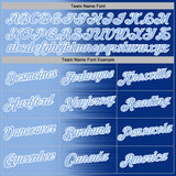 Custom Stitched Royal Light Blue-White 3D Pattern Design Gradient Line Sports Pullover Sweatshirt Hoodie