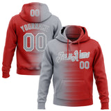 Custom Stitched Red Gray-White 3D Pattern Design Gradient Line Sports Pullover Sweatshirt Hoodie
