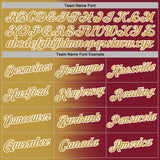 Custom Stitched Crimson Old Gold-White 3D Pattern Design Gradient Line Sports Pullover Sweatshirt Hoodie