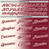 Custom Stitched Crimson Cream 3D Pattern Design Gradient Line Sports Pullover Sweatshirt Hoodie