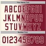 Custom Stitched Crimson Cream 3D Pattern Design Gradient Line Sports Pullover Sweatshirt Hoodie