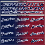 Custom Stitched Crimson Navy-White 3D Pattern Design Gradient Line Sports Pullover Sweatshirt Hoodie