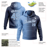 Custom Stitched Navy Light Blue-White 3D Pattern Design Gradient Line Sports Pullover Sweatshirt Hoodie