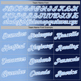 Custom Stitched Navy Light Blue-White 3D Pattern Design Gradient Line Sports Pullover Sweatshirt Hoodie