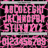 Custom Stitched Black Pink-White 3D Pattern Design Abstract Network Sports Pullover Sweatshirt Hoodie