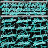 Custom Stitched Black Aqua-White 3D Pattern Design Abstract Network Sports Pullover Sweatshirt Hoodie