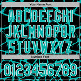 Custom Stitched Black Aqua-White 3D Pattern Design Abstract Network Sports Pullover Sweatshirt Hoodie