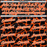 Custom Stitched Black Orange-White 3D Pattern Design Abstract Network Sports Pullover Sweatshirt Hoodie