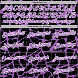 Custom Stitched Black Medium Purple-White 3D Pattern Design Abstract Network Sports Pullover Sweatshirt Hoodie