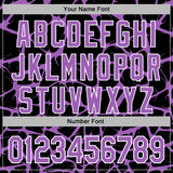 Custom Stitched Black Medium Purple-White 3D Pattern Design Abstract Network Sports Pullover Sweatshirt Hoodie