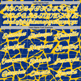 Custom Stitched Royal Yellow-White 3D Pattern Design Abstract Network Sports Pullover Sweatshirt Hoodie