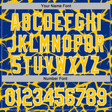 Custom Stitched Royal Yellow-White 3D Pattern Design Abstract Network Sports Pullover Sweatshirt Hoodie