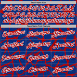 Custom Stitched Royal Red-White 3D Pattern Design Abstract Network Sports Pullover Sweatshirt Hoodie