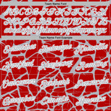 Custom Stitched Red Gray-White 3D Pattern Design Abstract Network Sports Pullover Sweatshirt Hoodie