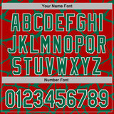 Custom Stitched Red Kelly Green-White 3D Pattern Design Abstract Network Sports Pullover Sweatshirt Hoodie