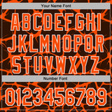 Custom Stitched Brown Orange-White 3D Pattern Design Abstract Network Sports Pullover Sweatshirt Hoodie