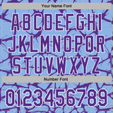 Custom Stitched Light Blue Purple-White 3D Pattern Design Abstract Network Sports Pullover Sweatshirt Hoodie