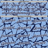 Custom Stitched Light Blue Navy-White 3D Pattern Design Abstract Network Sports Pullover Sweatshirt Hoodie