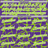 Custom Stitched Purple Neon Green-White 3D Pattern Design Abstract Network Sports Pullover Sweatshirt Hoodie