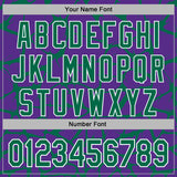 Custom Stitched Purple Kelly Green-White 3D Pattern Design Abstract Network Sports Pullover Sweatshirt Hoodie