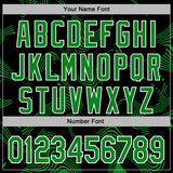 Custom Stitched Black Grass Green-White 3D Pattern Design Curve Lines Sports Pullover Sweatshirt Hoodie