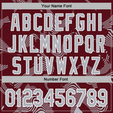 Custom Stitched Burgundy Gray-White 3D Pattern Design Curve Lines Sports Pullover Sweatshirt Hoodie