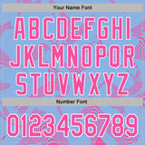 Custom Stitched Light Blue Pink-White 3D Pattern Design Curve Lines Sports Pullover Sweatshirt Hoodie