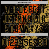 Custom Stitched Black Orange-Old Gold 3D Pattern Design Splash Sports Pullover Sweatshirt Hoodie