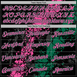 Custom Stitched Black Pink-Kelly Green 3D Pattern Design Splash Sports Pullover Sweatshirt Hoodie