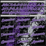 Custom Stitched Black Purple-Gray 3D Pattern Design Splash Sports Pullover Sweatshirt Hoodie