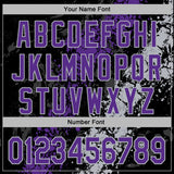 Custom Stitched Black Purple-Gray 3D Pattern Design Splash Sports Pullover Sweatshirt Hoodie