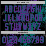 Custom Stitched Black Purple-Teal 3D Pattern Design Splash Sports Pullover Sweatshirt Hoodie