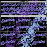 Custom Stitched Black Purple-Light Blue 3D Pattern Design Splash Sports Pullover Sweatshirt Hoodie