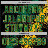 Custom Stitched Black Kelly Green-Gold 3D Pattern Design Splash Sports Pullover Sweatshirt Hoodie