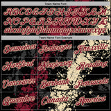 Custom Stitched Black Crimson-Cream 3D Pattern Design Splash Sports Pullover Sweatshirt Hoodie